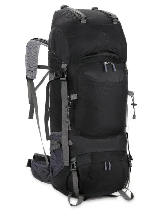 60L Hiking Backpack Ergonomic and Padded With Whistle