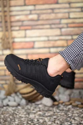 Black black men trekking shoes 0012115