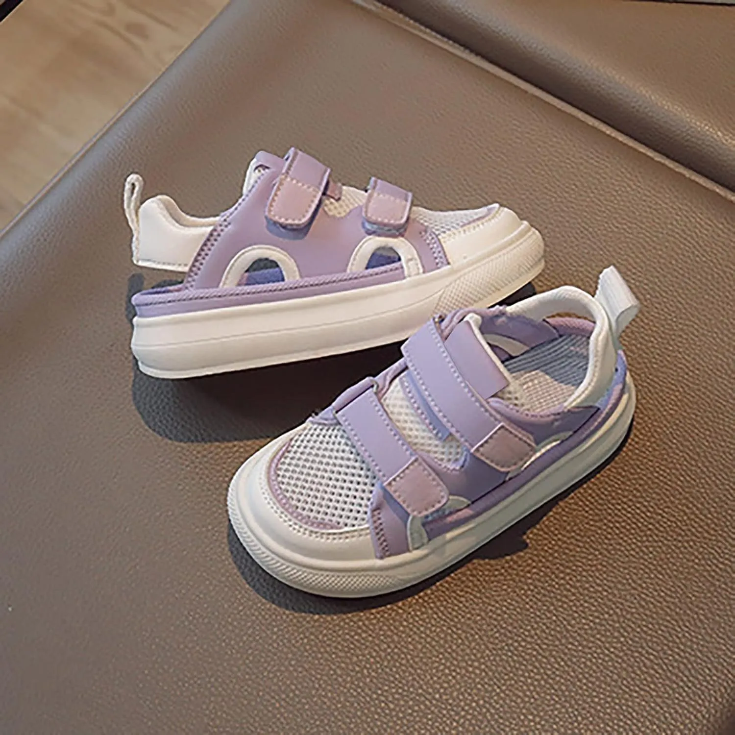 Boys Girls Canvas Shoes Hollow Adjustable Hook and Loop Classic Low Top Kids Sneakers Toddler Girl School Shoes