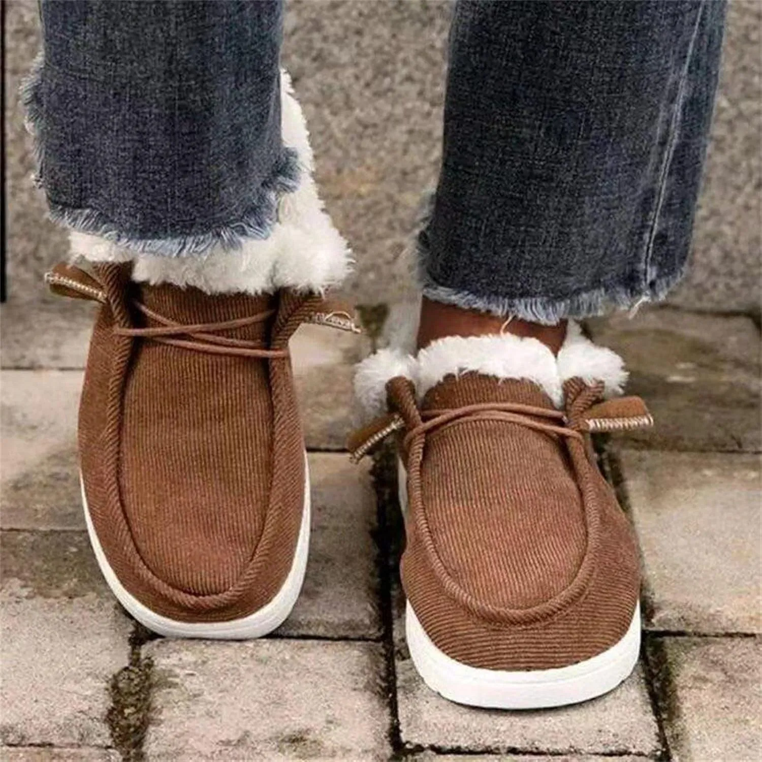 Cute Winter Boots For Women Fashion Snow Ankle Booties Fur Lining Warm Casual Comfortable Fuzzy Loafers Shoes 2024