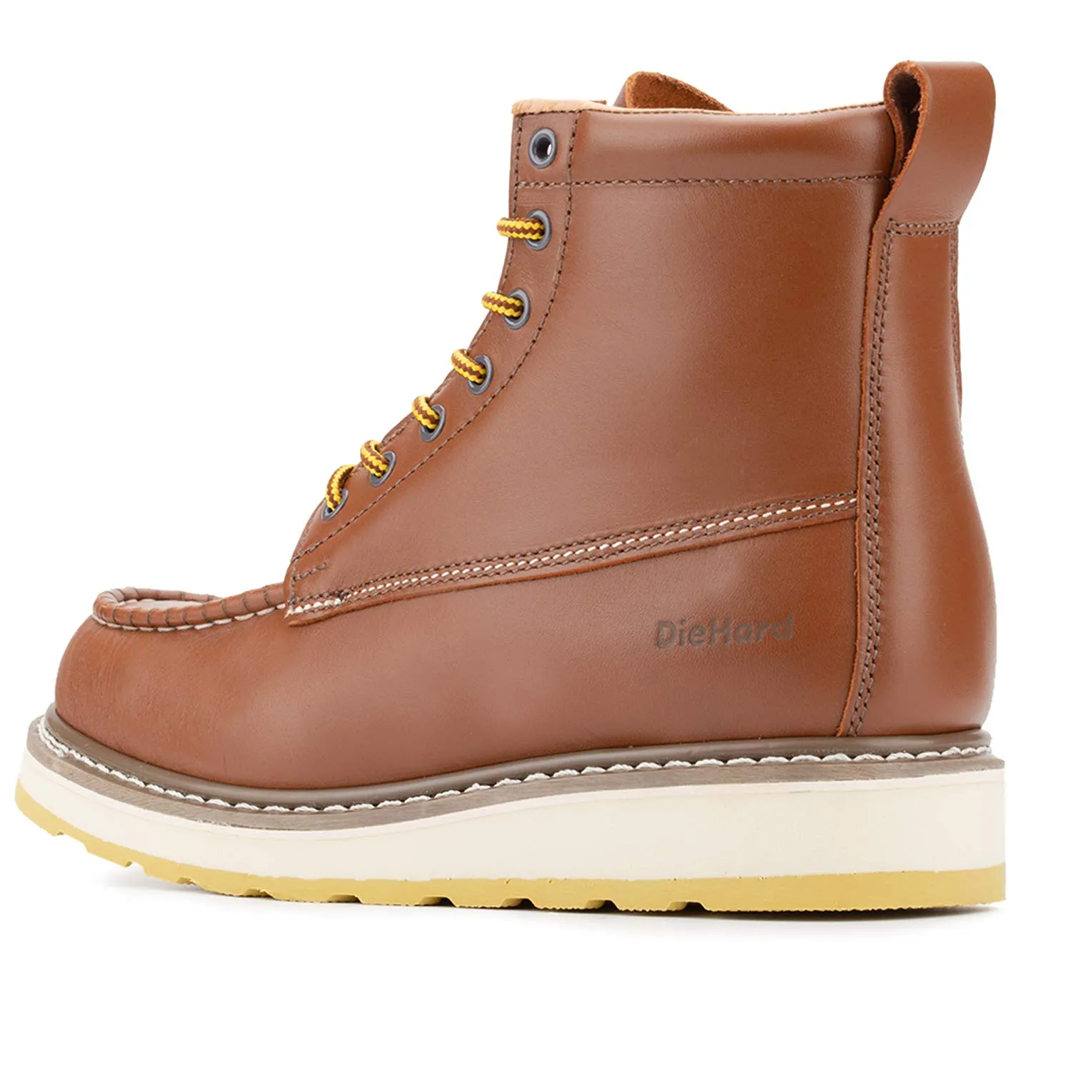 DIEHARD 84992 Men's 6'' Leather Slip Resistant Durability Breathable Steel Toe Work Boots