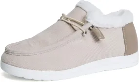 Ladmiple Winter Boots For Women With Fur Lined Snow Boots Warm Ankle Booties Slip On Outdoor Comfortable Walking Shoes