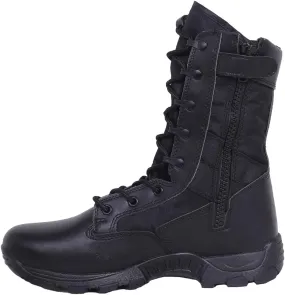 Mens 8 inch Tactical Military Combat Swat Desert Boots Hiking BootsTrekking Backpacking Outdoor Work Boots with Zipper