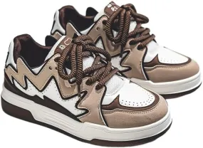 Men's Fashion Sneakers Trendy Low Top Skate Shoes, Colorblock Low Top Flat Sneakers, All-Match Fashion Outdoor Trainers