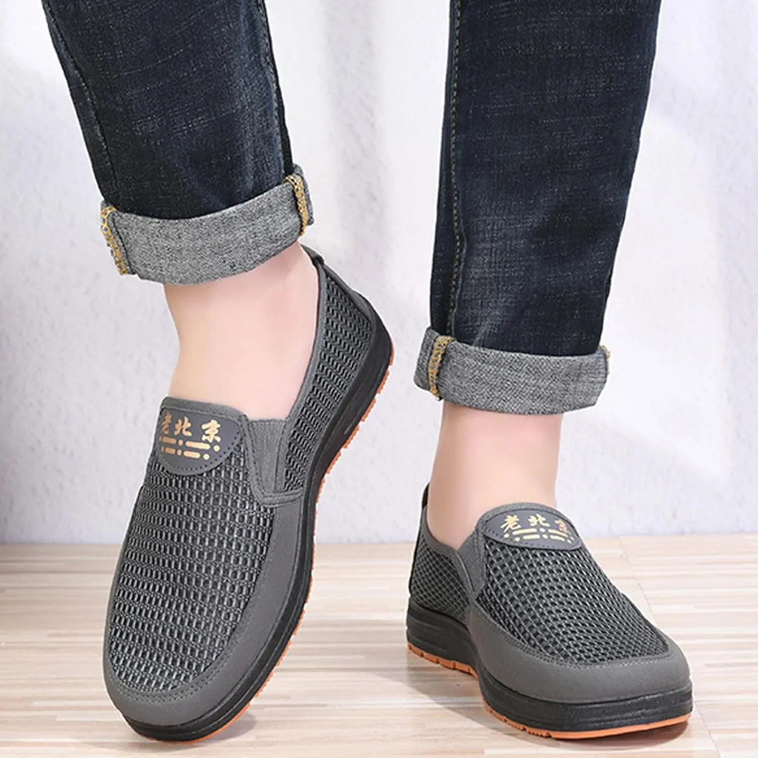 Mens Shoes Golf Low Top Running Solid Color Driving Men's Sneaker