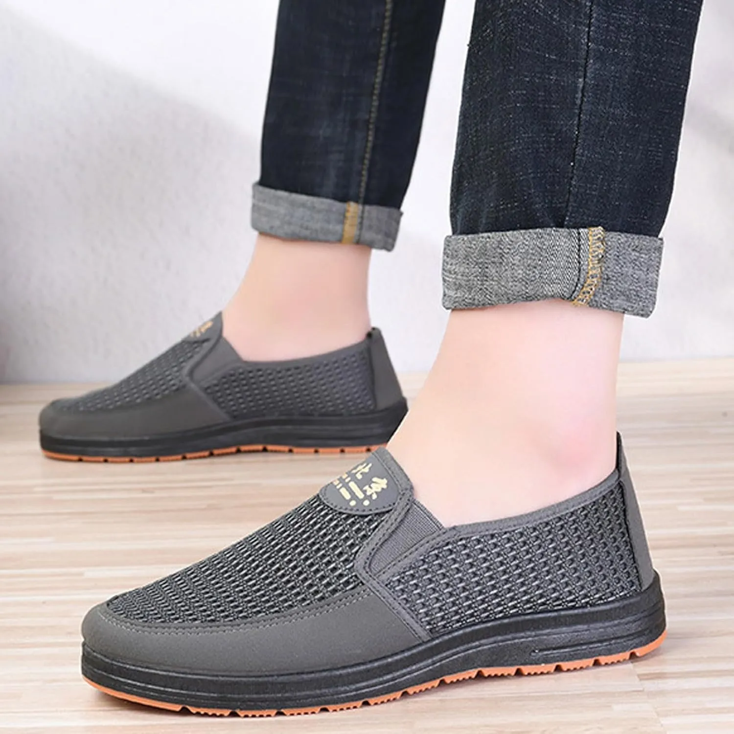 Mens Shoes Golf Low Top Running Solid Color Driving Men's Sneaker