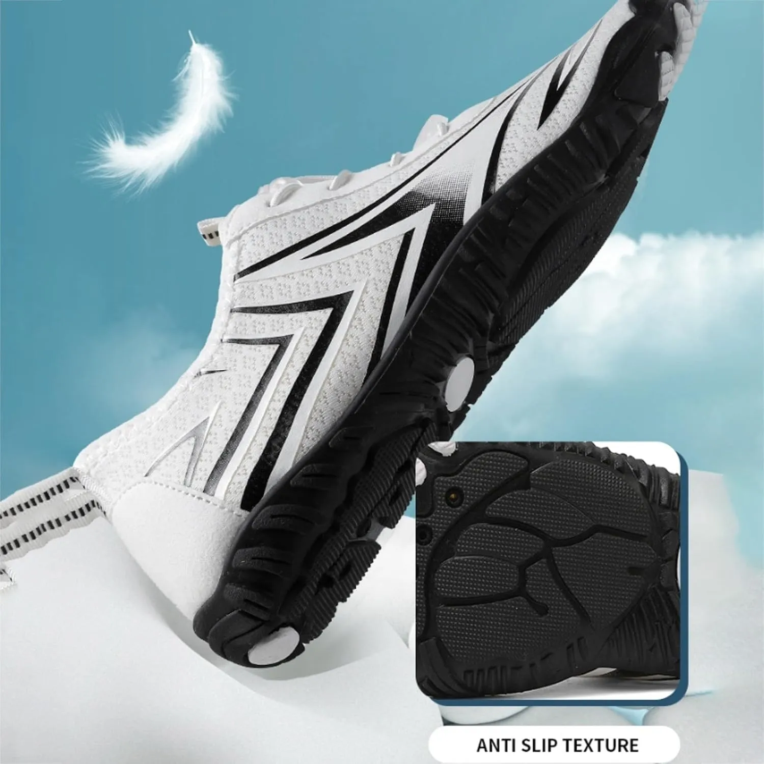 Men's Water Shoes Womens Quick-Dry Water Sock Shoe Wading Diving Swimming Beach Volleyball Summer Non Slip Hiking Shoes Rock Climbing Shoes Beach Accessories for Women Men