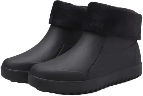Mens Winter Boots Waterproof Snow Shoes Unisex Hiking Footwear Slip-On Ankle Booties High Top Womens Warm Slippers
