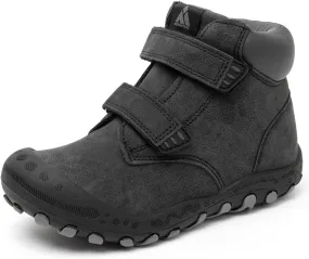 Mishansha Unisex-Child Outdoor Ankle Hiking Boots Boys Girls Trekking Walking Shoes with Hook and Loop