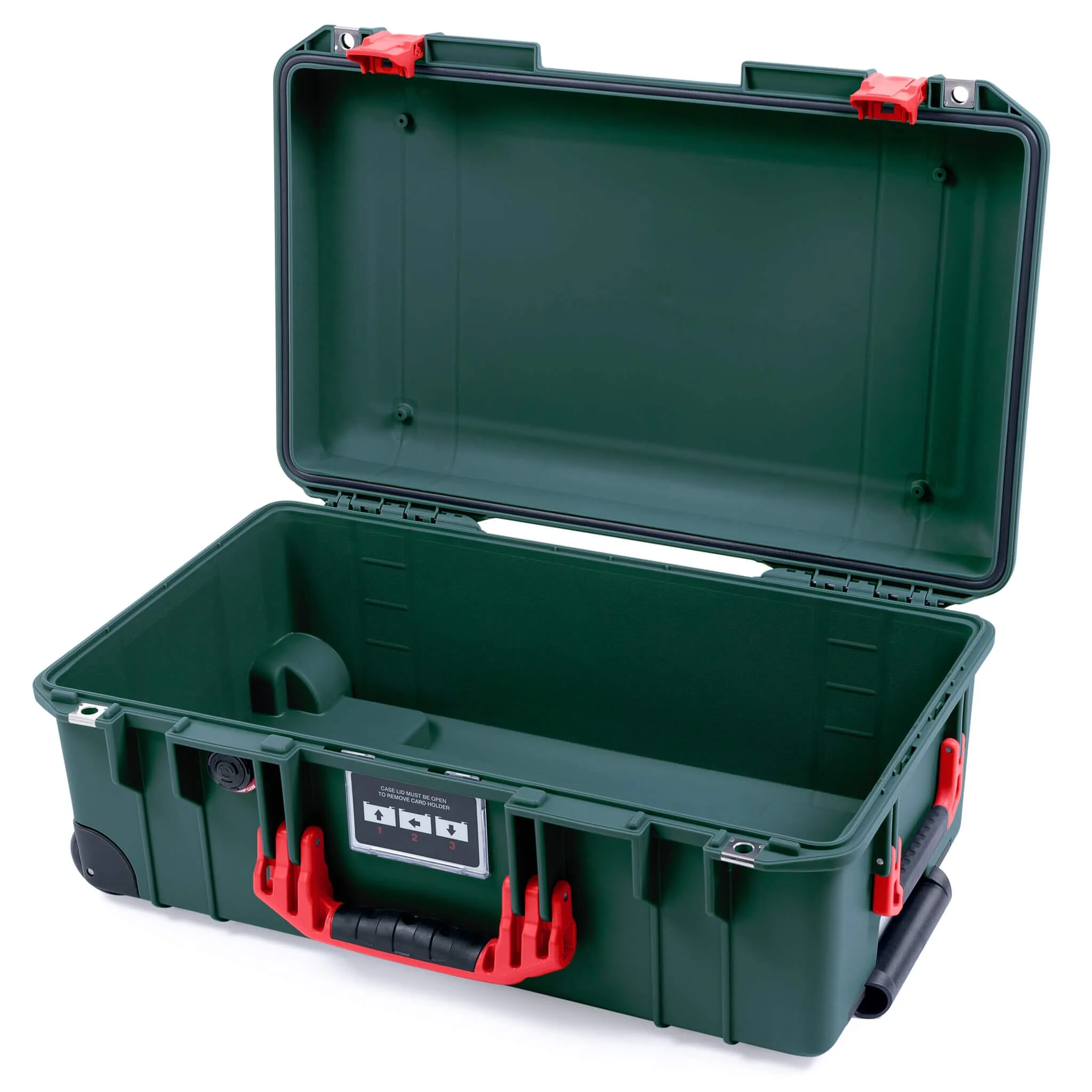 Pelican 1535 Air Case, Trekking Green with Red Handles & Latches