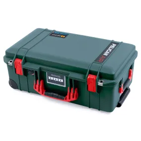 Pelican 1535 Air Case, Trekking Green with Red Handles & Latches