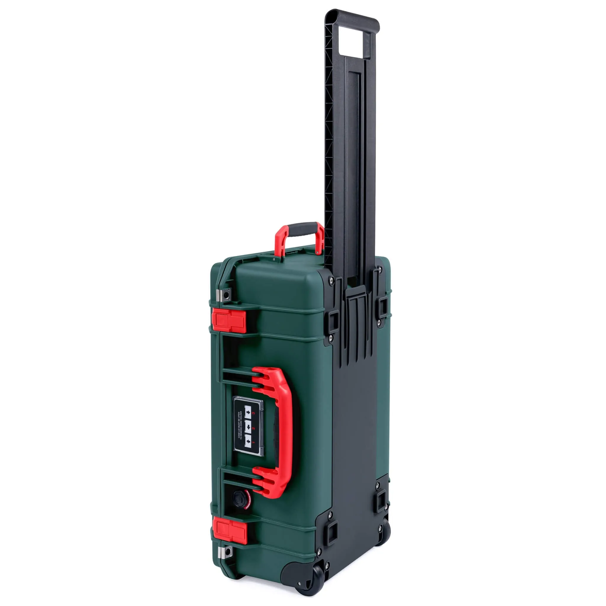 Pelican 1535 Air Case, Trekking Green with Red Handles & Latches