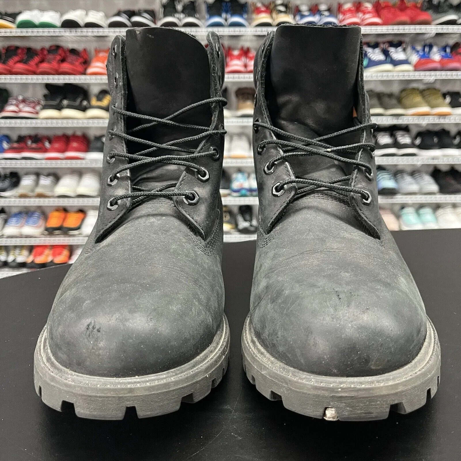 Timberland Men's 6 Inch Premium Waterproof Boots Black Nubuck Size 13