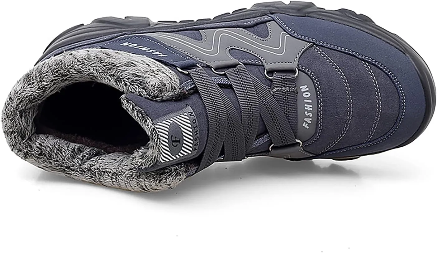 VARSKARC Men's Winter Thermal Villi Comfortable Platform high top Shoes