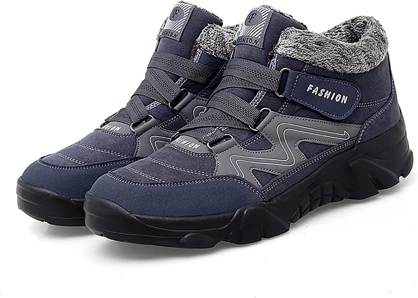 VARSKARC Men's Winter Thermal Villi Comfortable Platform high top Shoes