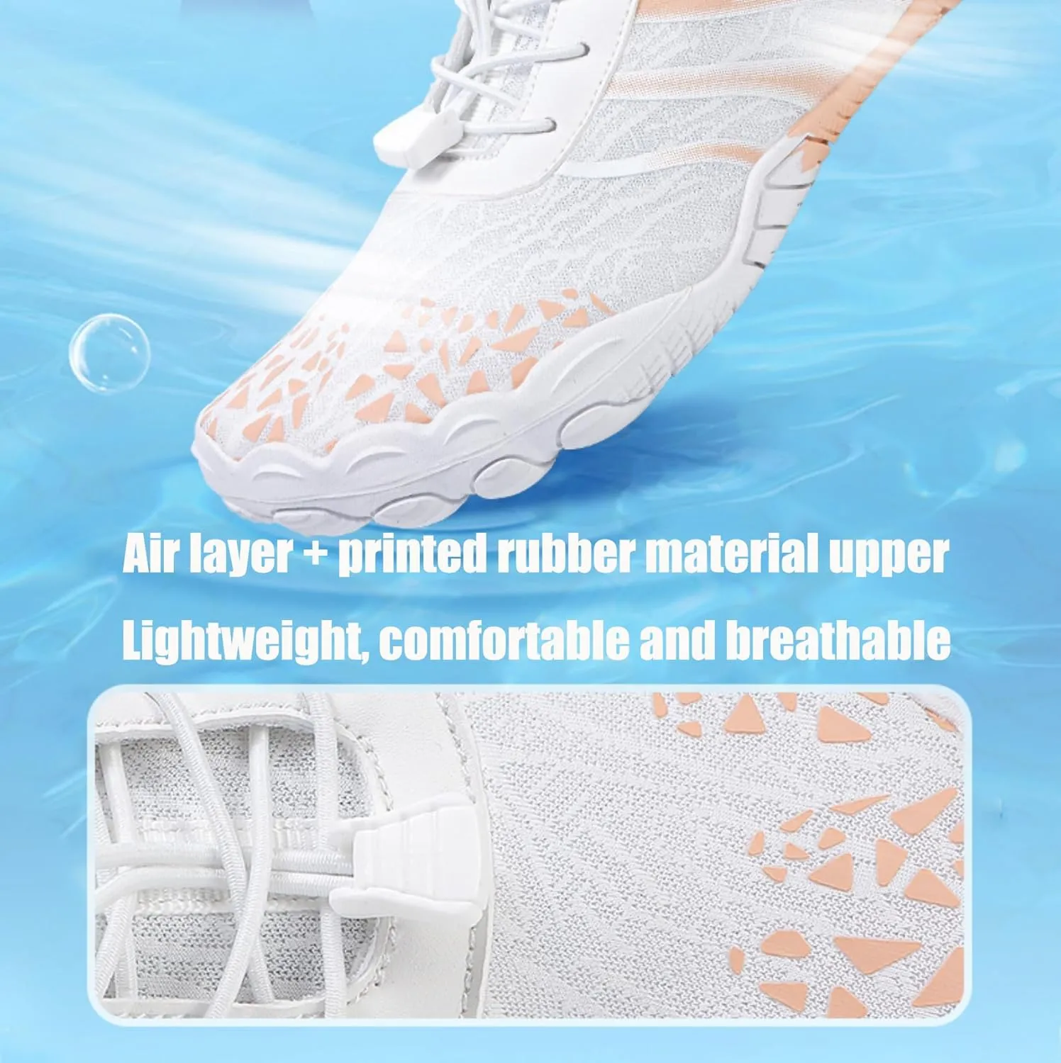Water Barefoot Shoes Women Men, Hike Quick-Dry Wide Toe Box Minimalist Sneakers, Zero Drop Sole Footwear
