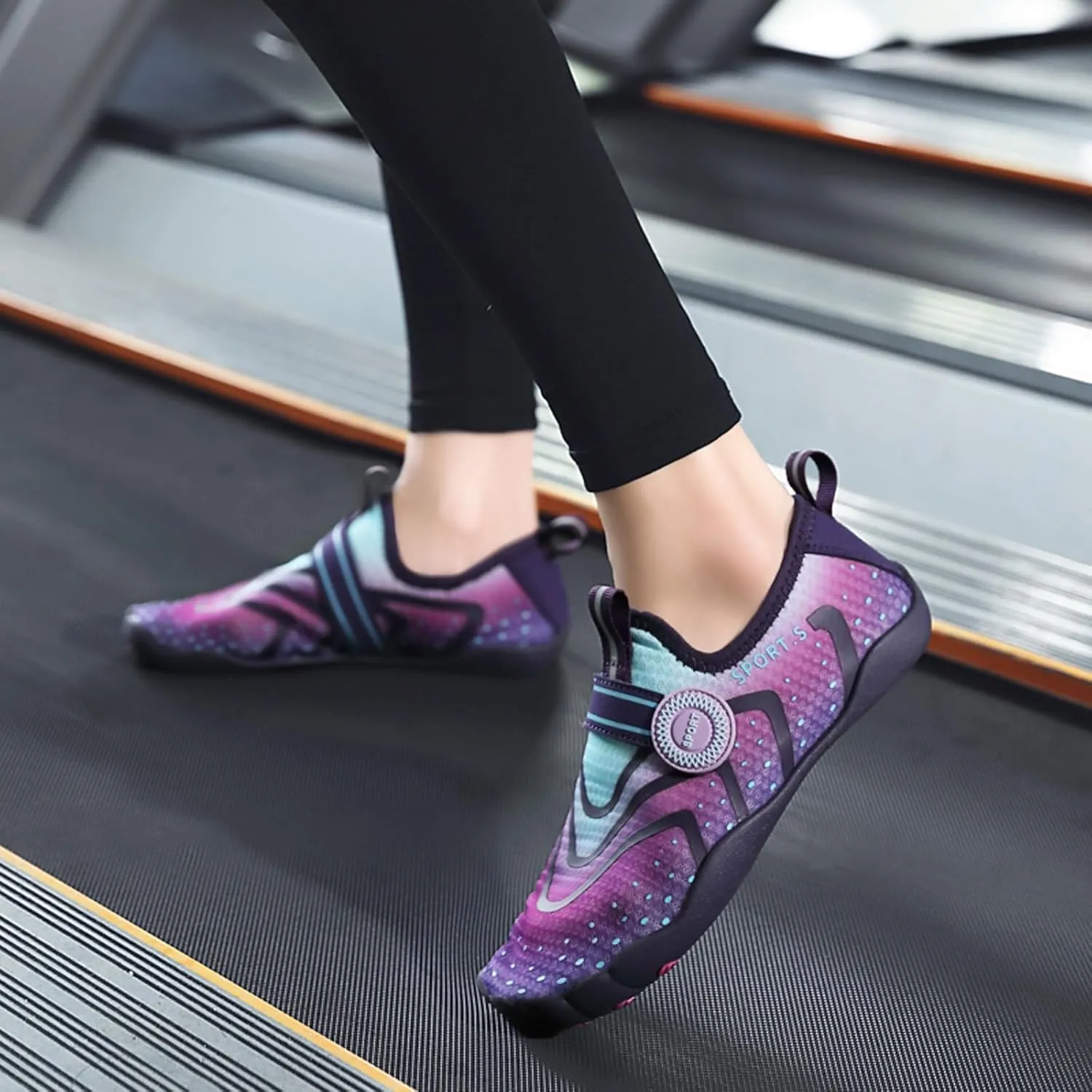 Water Shoes Barefoot,Aqua Socks Quick-Dry Non Slip Shoes for Beach Swim Pool River Boating Wading Diving Women Men Indoor Fitness Thick Sole Comfy Barefoot Footwear