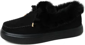 Winter Boots For Women 2024 Fashion Snow Boots Warm Ankle Booties Slip On Outdoor Fur Lined Comfortable Loafers Shoes