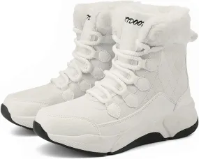 Winter Hiking Boots Women,Outdoor High Top Walking Snow Boots Women,Lightweight Warm Fur Lined Womens Winter Shoes,Slip Resistant