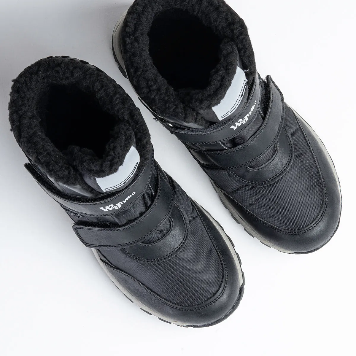 Wojtyłko Girls' Black Waterproof Snow Boots | 5Z21038C