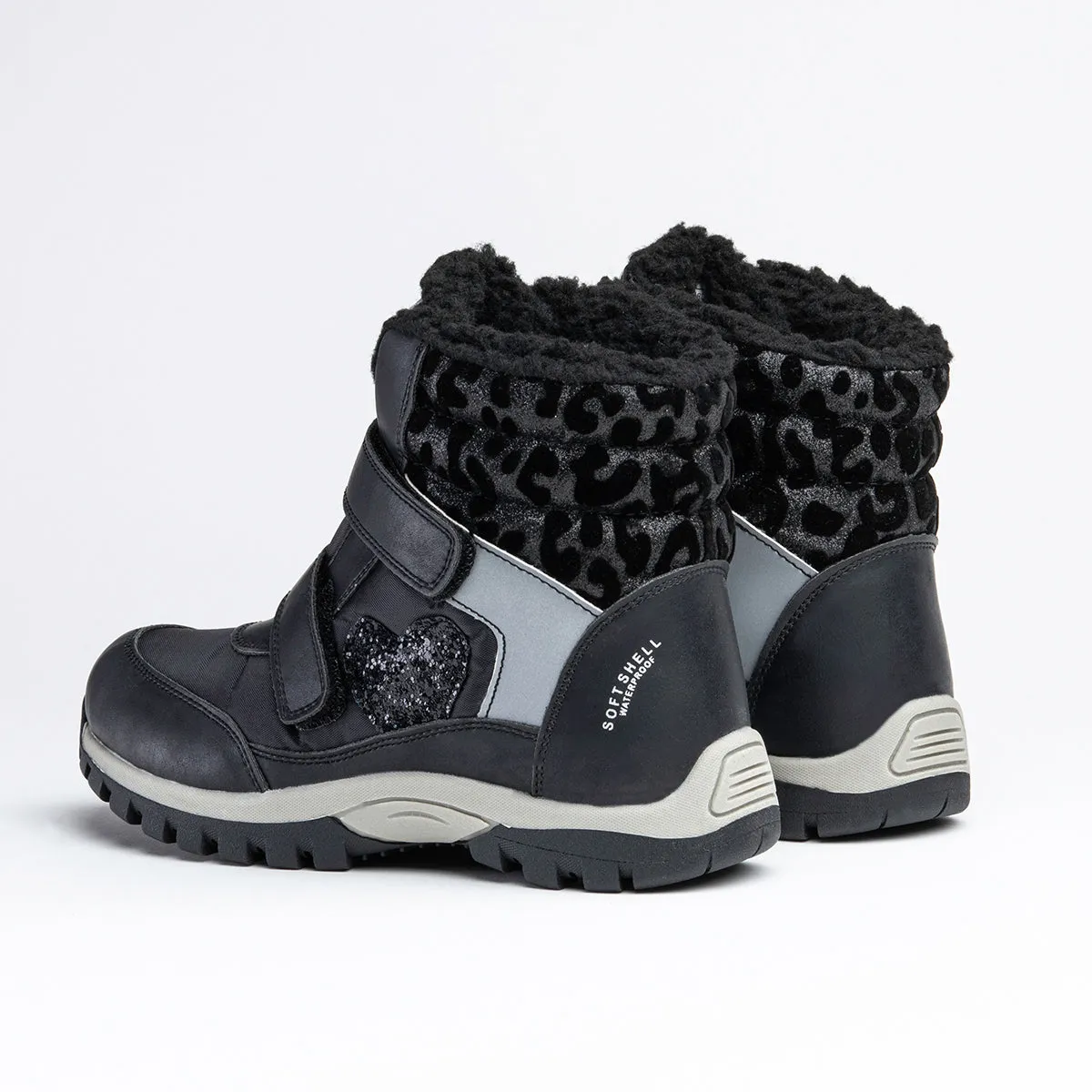 Wojtyłko Girls' Black Waterproof Snow Boots | 5Z21038C