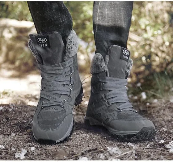 Women Winter Snow Boots Water Resistant Warm Fur Lined Anti Slip Mid-Calf Waterproof Casual Lightweight Hiking Outdoor Trekking Boot