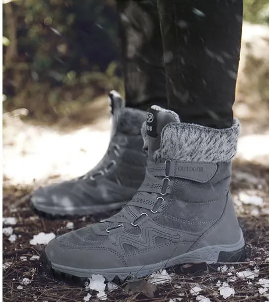 Women Winter Snow Boots Water Resistant Warm Fur Lined Anti Slip Mid-Calf Waterproof Casual Lightweight Hiking Outdoor Trekking Boot