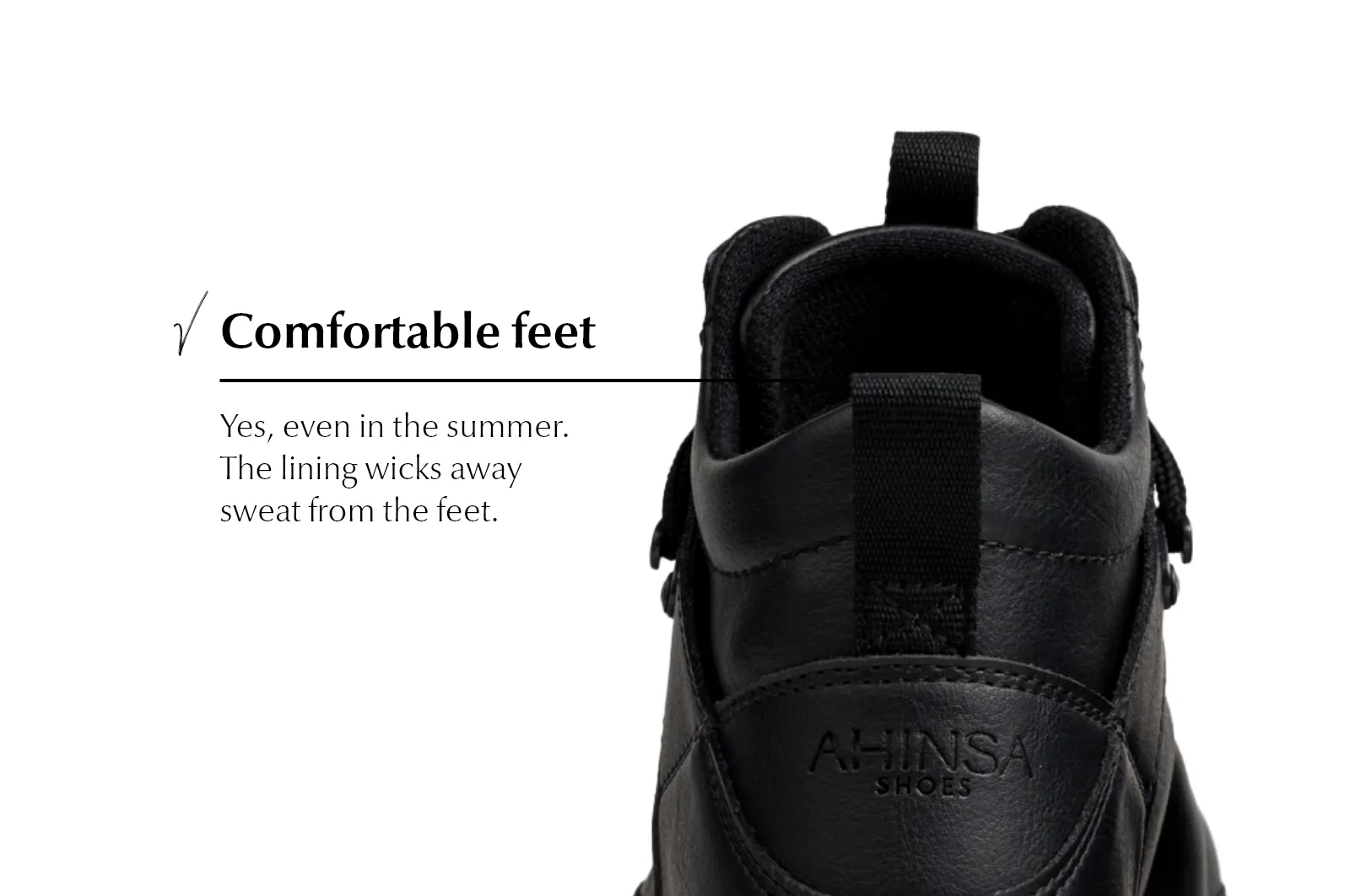 Women's Hiker Comfort black ankle trekking boots