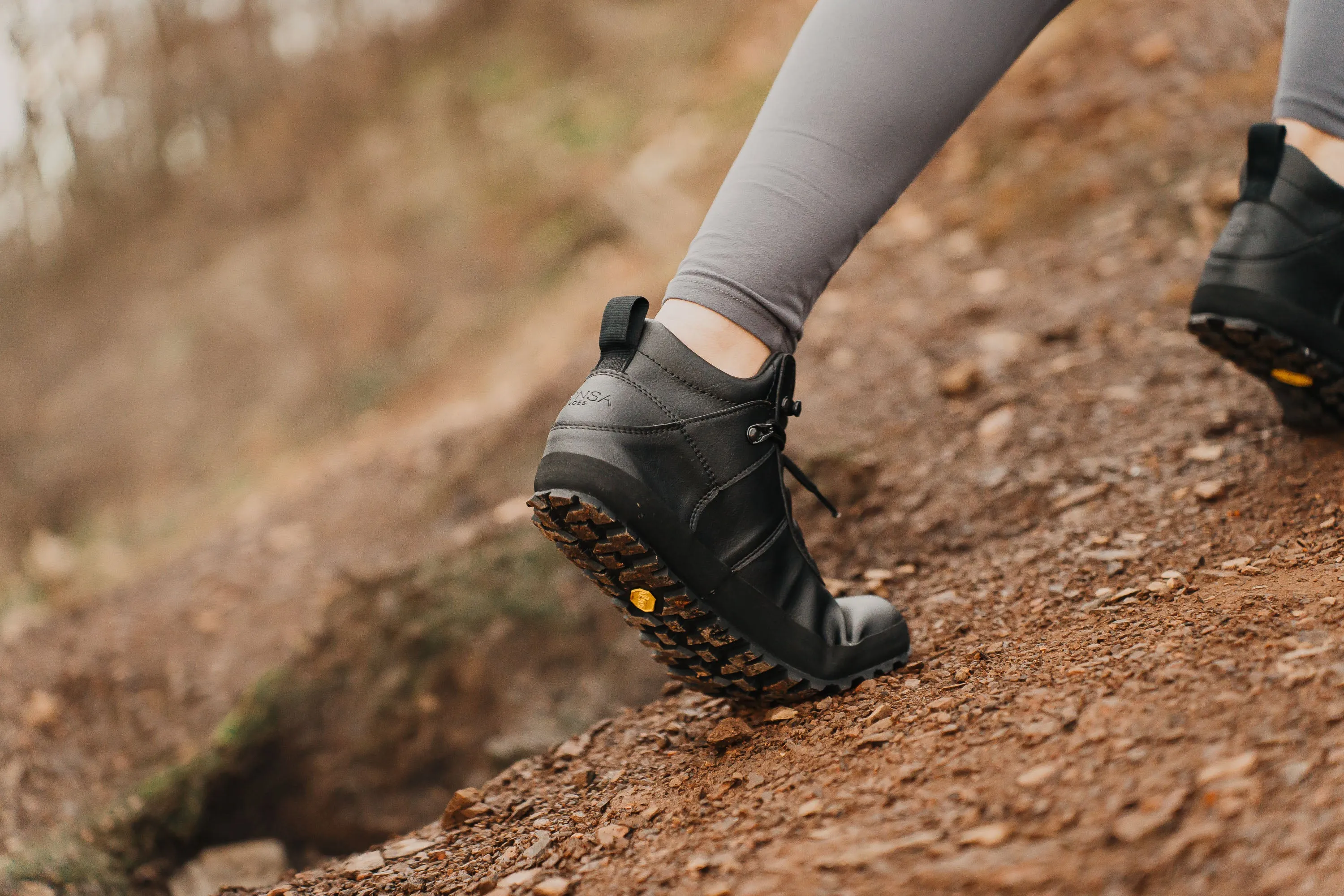 Women's Hiker Comfort black ankle trekking boots