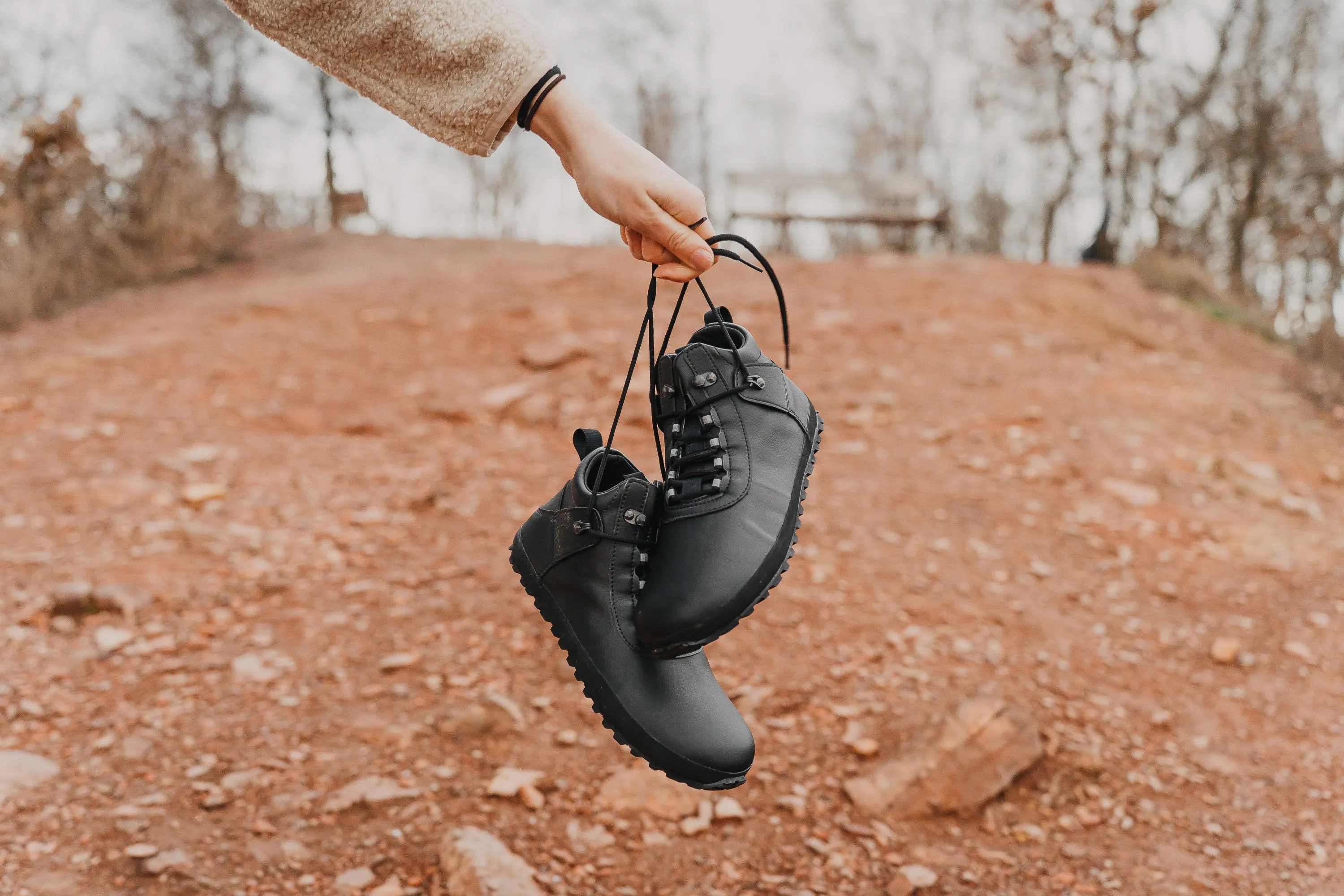 Women's Hiker Comfort black ankle trekking boots