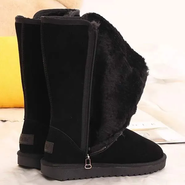 Women's Inner Zipper Fleece-Lined and Insulated Snow Boots 61507452C