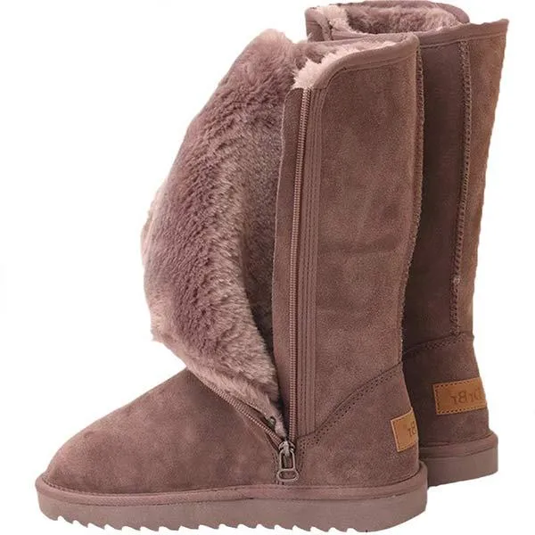 Women's Inner Zipper Fleece-Lined and Insulated Snow Boots 61507452C