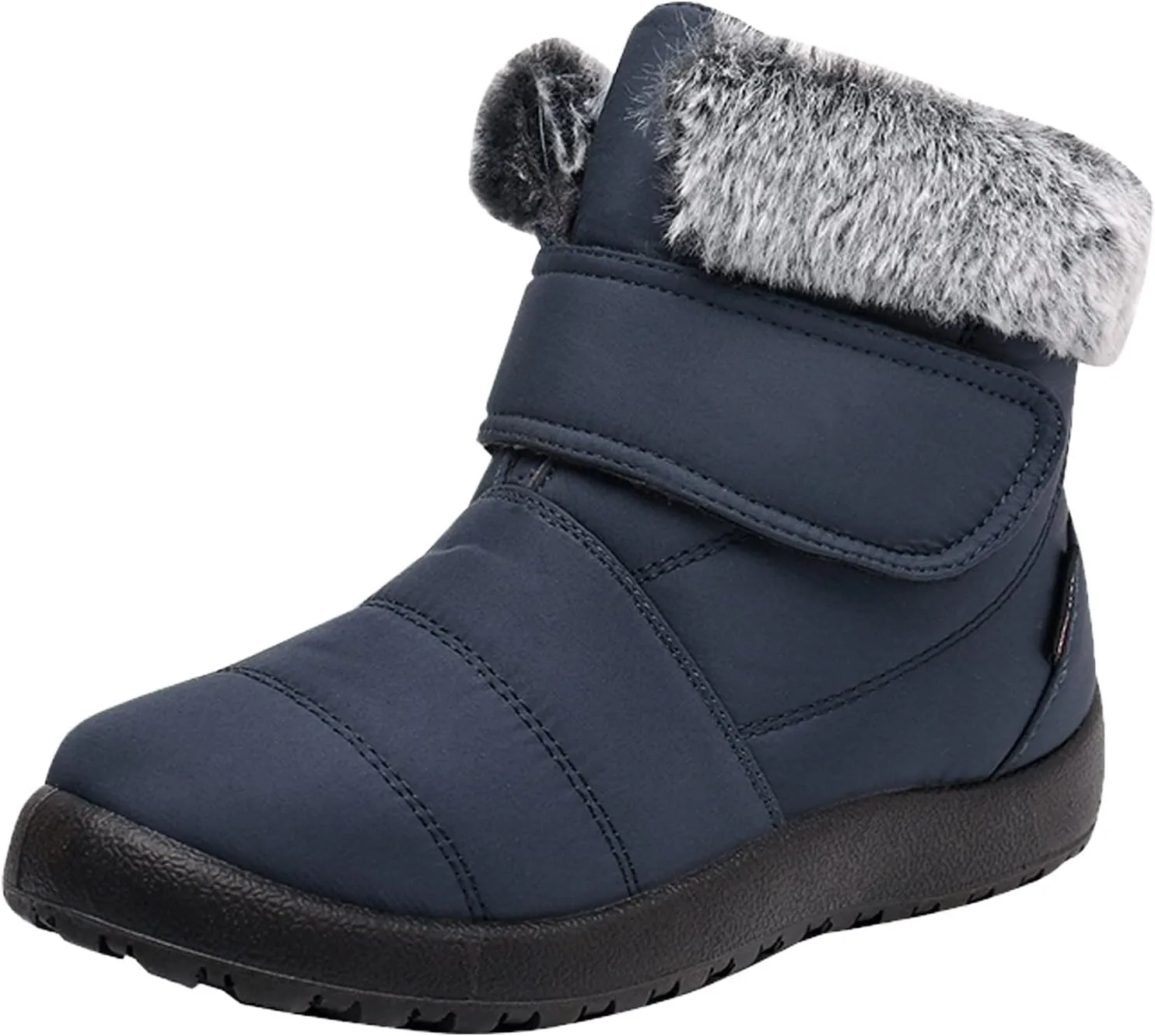 Womens Mens Winter Boots Waterproof Insulated Fur Boots Fleece Ankle Shoes Platform Trekking Snow Boots Womens Winter Shoes