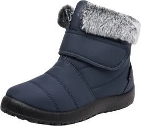 Womens Mens Winter Boots Waterproof Insulated Fur Boots Fleece Ankle Shoes Platform Trekking Snow Boots Womens Winter Shoes